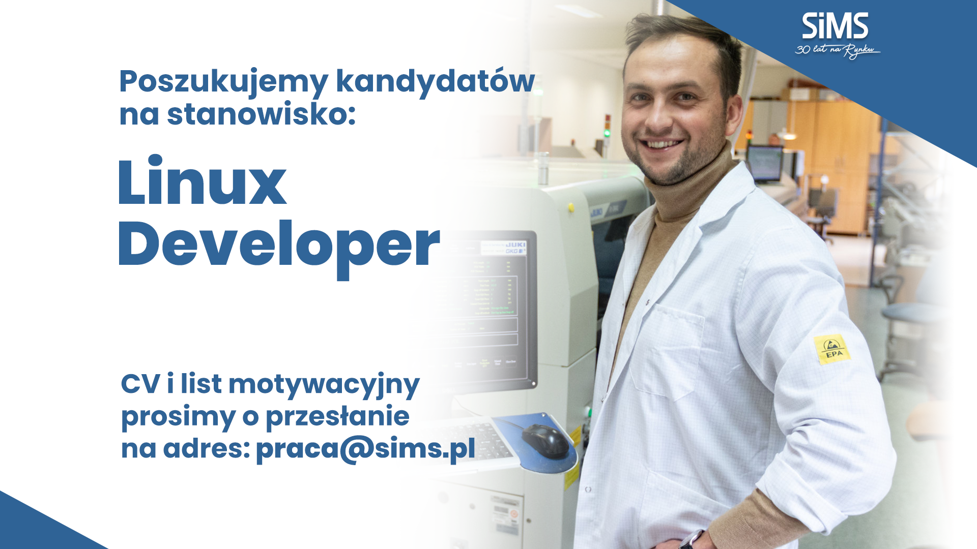 Linux Developer - Oferta Pracy - Zakład Elektroniczny SIMS