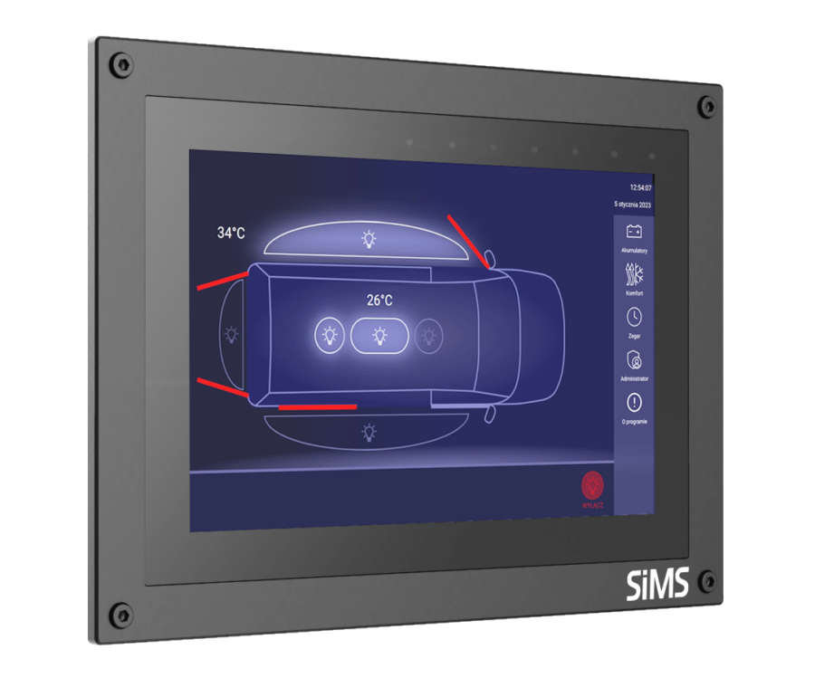 Kontroler Systemów Pokładowych z aplikacją SiMS Smart Assistant 